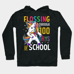 Unicorn Happy 100 Days Of School Students Teacher Hoodie